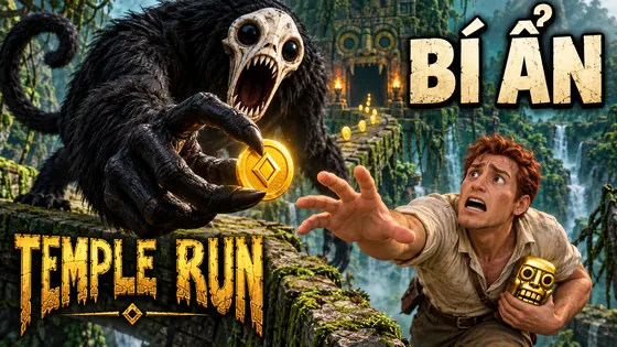 Temple Run AI illustration: who holds the coin?.