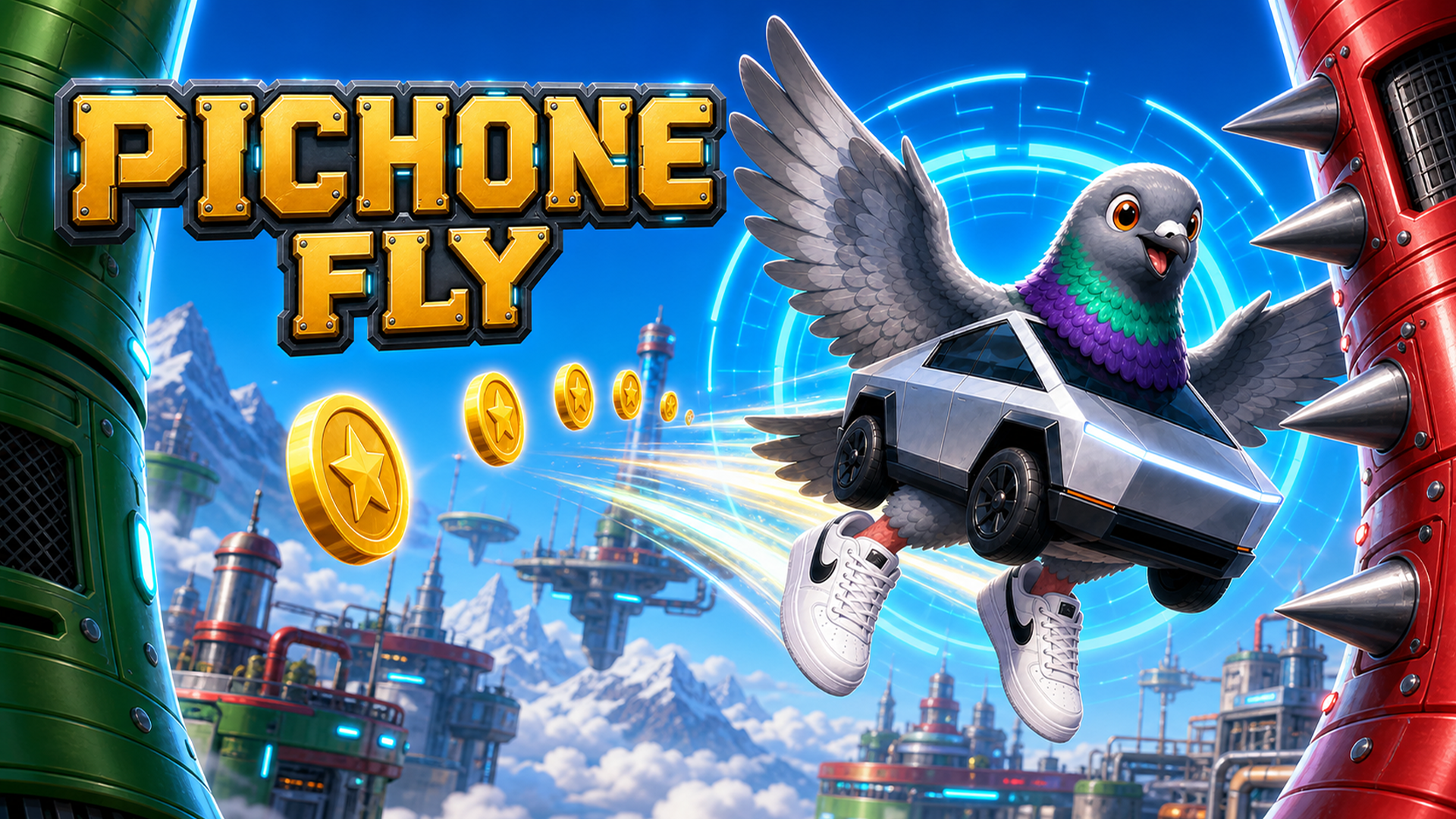 Pichone Fly: flying through mechanical towers