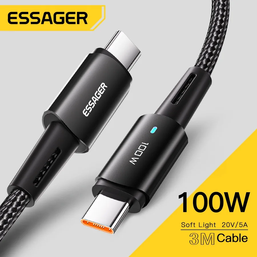 Cáp Type-C Essager công suất 60W hoặc 100W